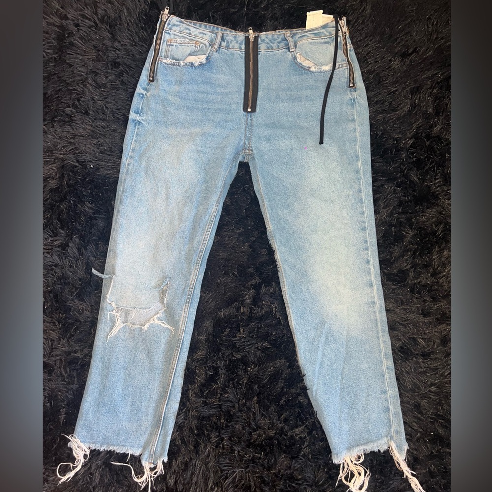 Distressed Jeans (Zipper adjustable)